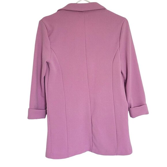 Maurices Womens XS Pink Blazer 3/4 Sleeve Lightweight Business Preppy Girly - Picture 2 of 9